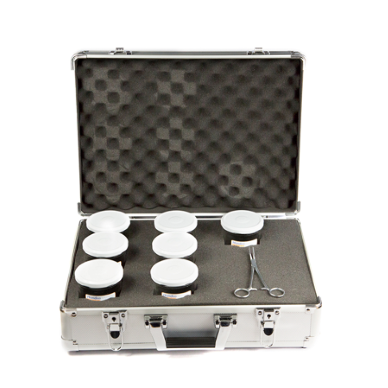 Scentcase (incl. 7 glass jars, pincers and a small trashbin)